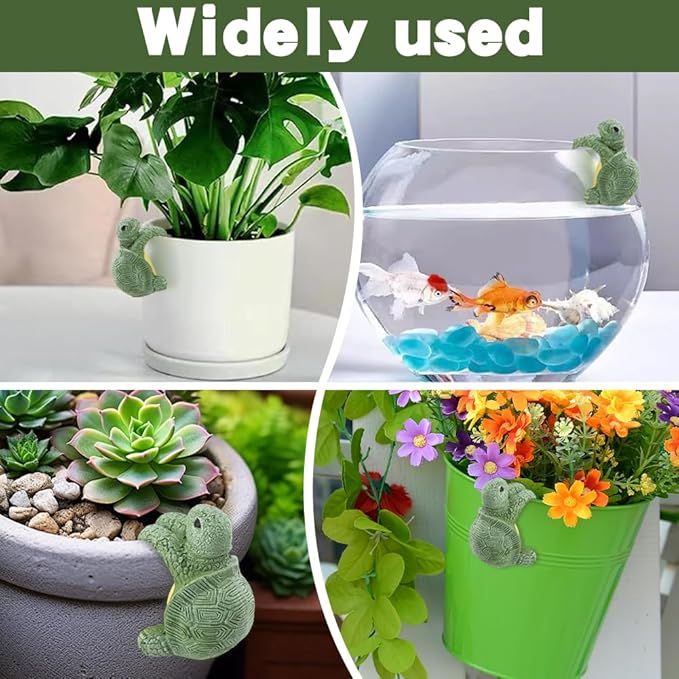 Flower Pot Decorations – Realistic Resin Turtle Statue, Pot Hugger & Hanging Ornament | Lifelike Climbing Design for Garden, Aquarium & Home – Patio Decor Essential