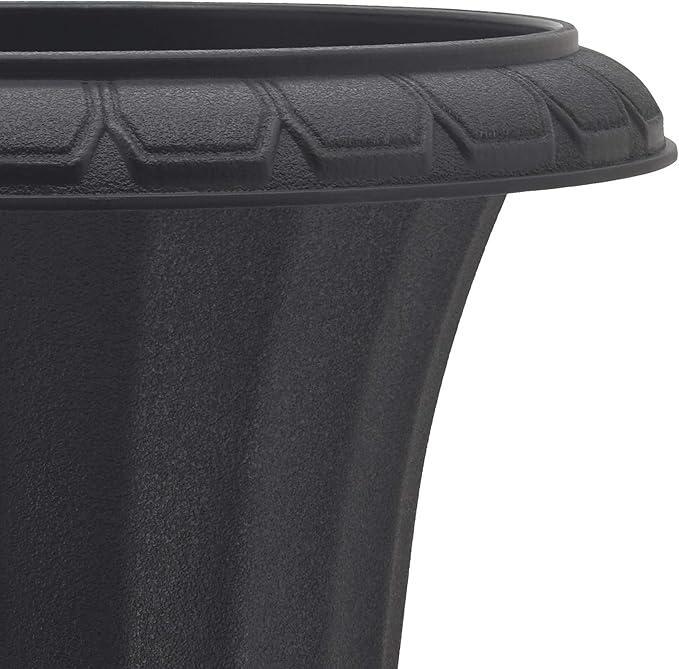 Arcadia Garden Products Black Deluxe Plastic Urn 22"x36" 2 Pack