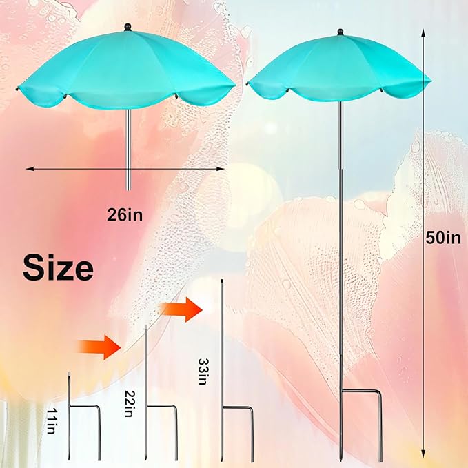 Plant Umbrellas for Outdoor Plants, Adjustable Garden Shade Umbrella Larger Size Plants Shade Cover Umbrella Sun Protection for Potted Plants Garden Beds from Direct Sunlight