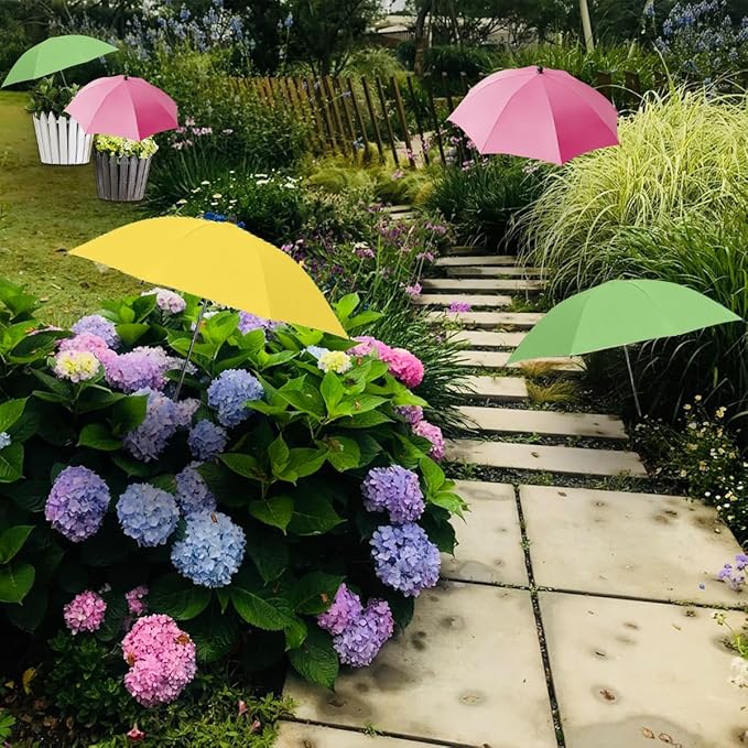 3Pcs Plant Umbrellas for Outdoor Plants, 24" Larger Adjustable Portable Plant Shade Cloth Umbrella, 52" Higher Garden Umbrella Windproof, Sun Shade for Plants, Potted Plants