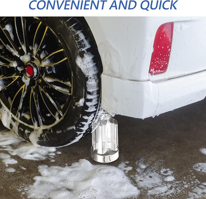 Car Wash Foamer Pot 1l Soap Bottle for Cleaning with Spray Nozzle Attachment, Pet Bathing Foam Sprayer Accessory for Home and Exterior Car Care