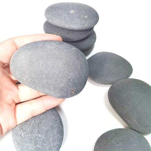 120PCS Painting Rocks, DIY Rocks Flat & Smooth Kindness Rocks for Arts, Crafts, Decoration, Medium/Small/Tiny Rocks for Painting,Hand Picked for Painting Rocks…