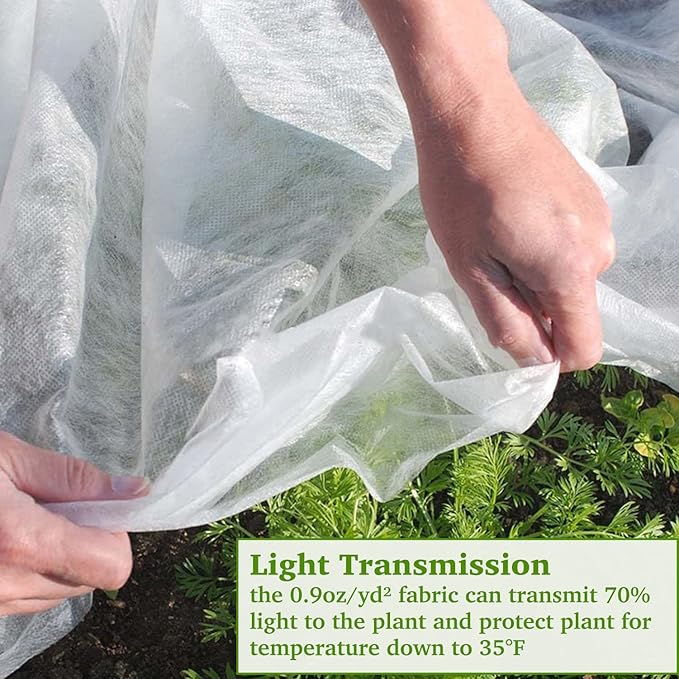 Plant Covers Freeze Protection 10x20ft Floating Row Cover 1.5oz/yd² Plant Covers for Winter Garden Fabric for Cold Sun Protection