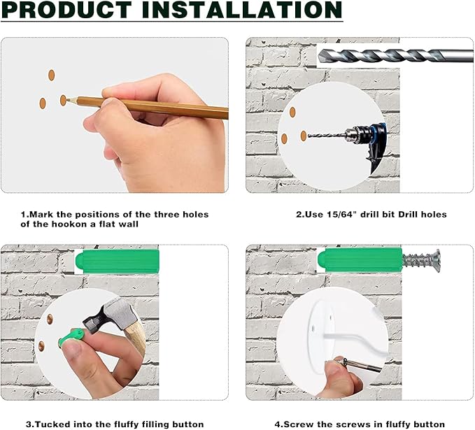 3 Pack Ceiling Hooks for Hanging Plants, Wall Mount Metal Heavy Duty Hooks Hangers for Bird Feeders, Planters, Lanterns, Wind Chimes, Indoor Decorations, White