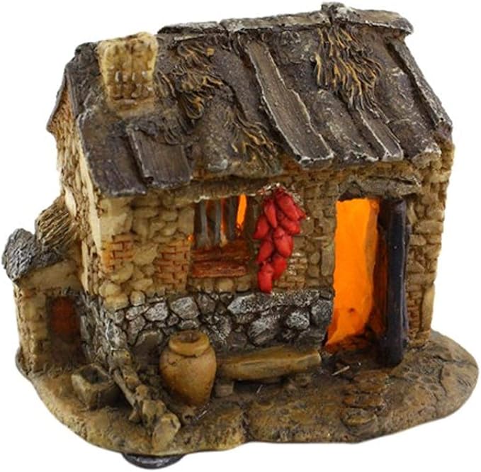 Top Collection Enchanted Story Garden and Terrarium Southern Style Fairy House Outdoor Decor with Light
