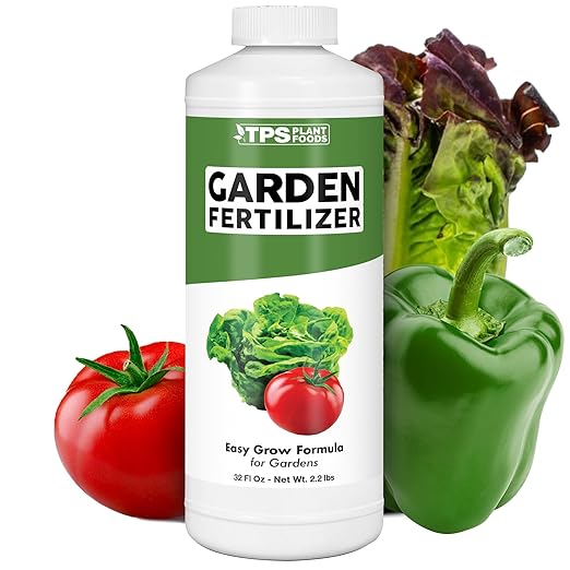 Garden Fertilizer, Complete Liquid Garden Plant Food for Edible Plants, 32 oz (1 Quart)
