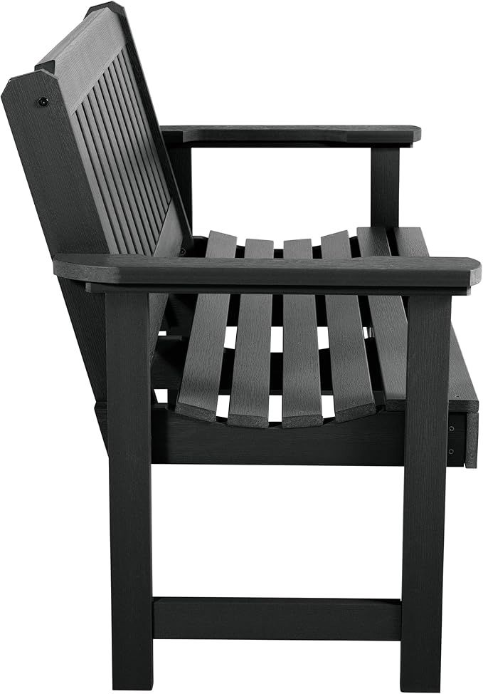 Highwood AD-BENW2-BKE Lehigh Garden Bench, 4 Feet, Black