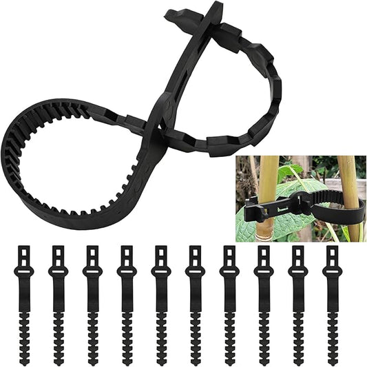 Coloch 10 Pieces Tree Stake Support Bands, Adjustable Tree Plant Ties Reusable Garden Trees Strap Durable Branch Rubber Ties Garden Stake Connectors for Cable Plant, Young Tree, 23.3 Inches