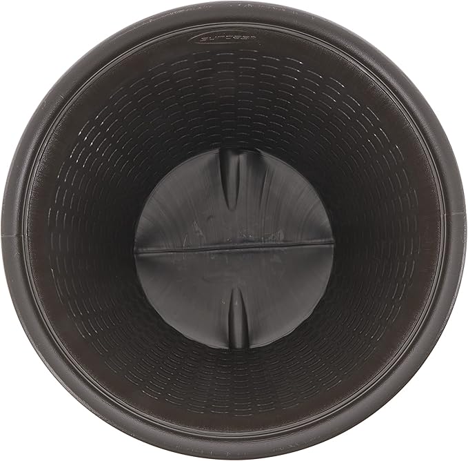 Suncast 2 Pack Sonora 22 Inch Plastic Wicker Indoor or Outdoor Decorative Garden Flower Planter for Entryways, Porch, and Backyard Patios, Dark Brown
