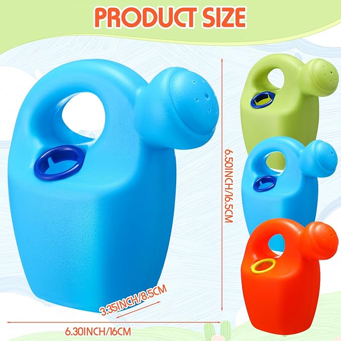3 Pcs Kids Watering Can Plastic Mini Watering Can Bulk for Child Toddler Flower Garden Sand Beach Toy Garden Tools for Boys Girls End of Year Gifts