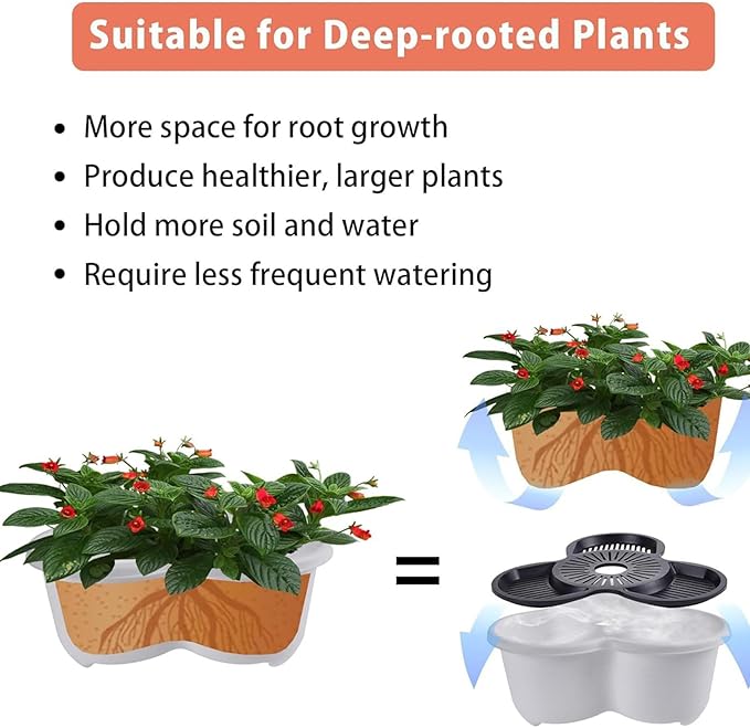 Stackable Planter - Vertical Garden Tower Stackable Planter | Vegetable Tower, Container with Removable Wheels & Tool Kit, Flower Pots Plant Growing System for Indoor Outdoor