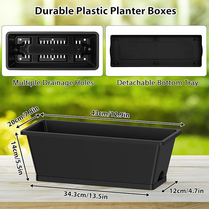Sunexinlo 3-Tier Vertical Garden Planter with 6 Boxes, 31" Tall Raised Garden Bed with Adjustable Feet for Herbs, Flowers, Vegetables, Ideal for Indoor, Outdoor, Patio, Balcony, Deck Use, Black