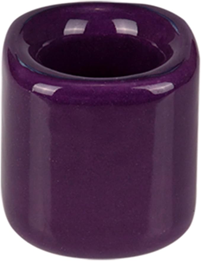 Mega Candles 10 pcs Dark Purple 1/2 Inch Diameter Ceramic Chime Ritual Spell Candle Holders, Great for Casting Chimes, Meditation, Rituals, Spells, Vigil, Witchcraft, Wiccan Supplies