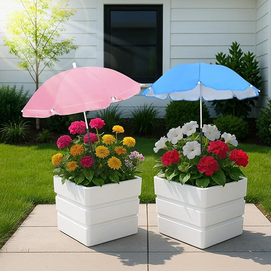 JOLVAK Plant Umbrellas for Outdoor Plants,Adjustable Garden Shade Umbrella for Potted Plants & Garden Beds from Direct Sunlight