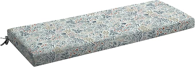 Arden Foam Outdoor Bench Cushion, 48 x 18, Made with ProFoam, Rain-Proof, Fade Resistant, Pistachio Botanical