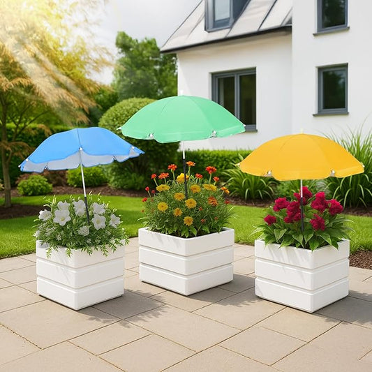 JOLVAK Plant Umbrellas for Outdoor Plants,Adjustable Garden Shade Umbrella for Potted Plants & Garden Beds from Direct Sunlight