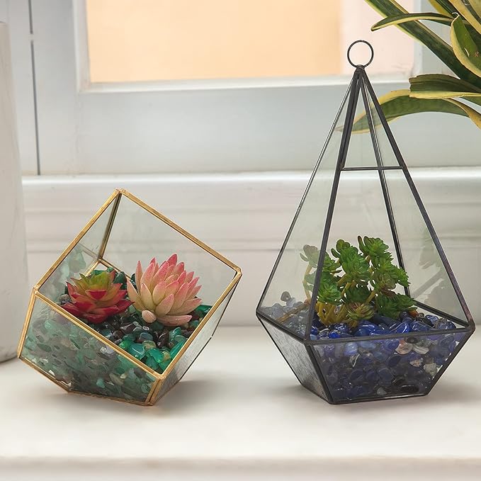RIFNY Decorative Polished Rocks, 0.3" Gravel Rocks Crushed Crystal for Plant Flower Pots Succulents Cactus Bamboo Plant Vase Filler Aquarium Fish Tank Decorations and DIY Craft (3 LB, Green)
