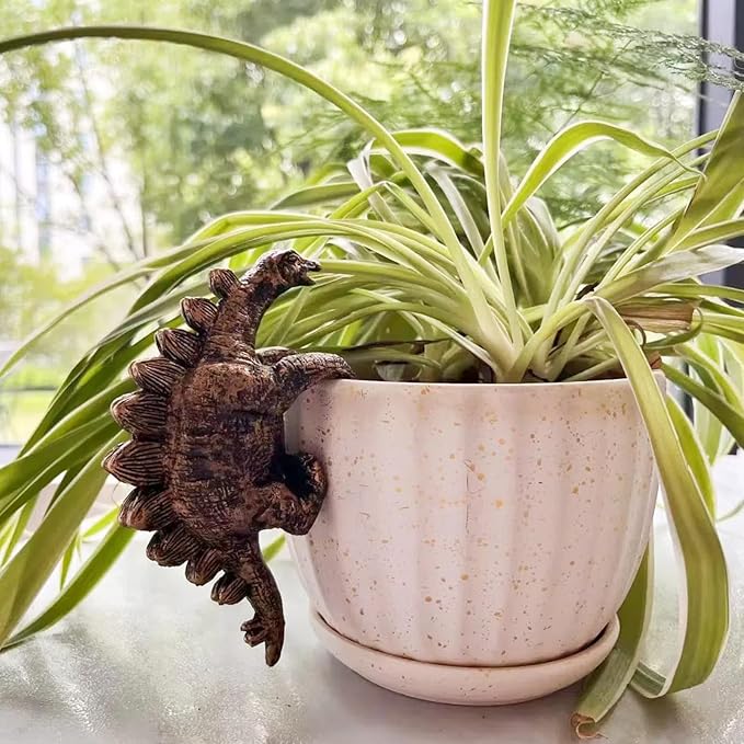 Mini Resin Dinosaurs, Dinosaur Garden Statues, Flower Pot Plant Decoration, Fairy Garden Accessories, for Family or Friends,This is a Unique (Sword Dragon)