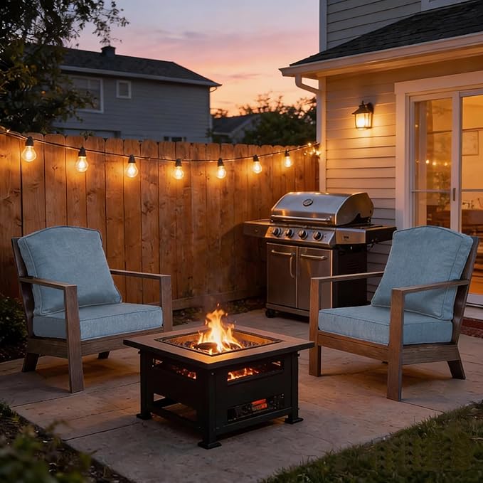 20"x21.5" Outdoor Deep Seat Patio Cushions Set of 1, Water-Resistant UV Resistant Weather Resistant with YKK Zippers,Sunbrella Spectrum Denim