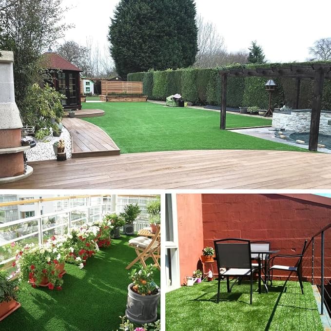 Artificial Grass Turf Lawn Outdoor Indoor 13FTx102FT Fake Grass Carpet for Pets 0.4 Inch Realistic Faux Grass Rug with Drain Holes for Garden Lawn Landscape Balcony Party Wedding Christmas Rug