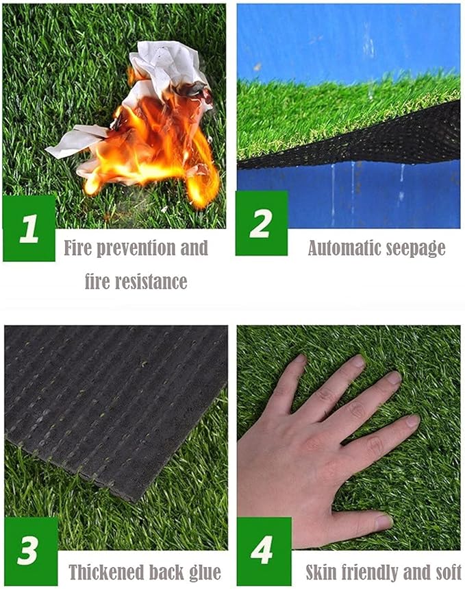 Lawn Artificial Grass Turf Lawn, 6.5x9.8 Feet Balcony Garden Pet Rug Turf Home Decor, Indoor Outdoor Rug Garden Lawn Landscape Synthetic Grass Mat (6.5X9.8FT)