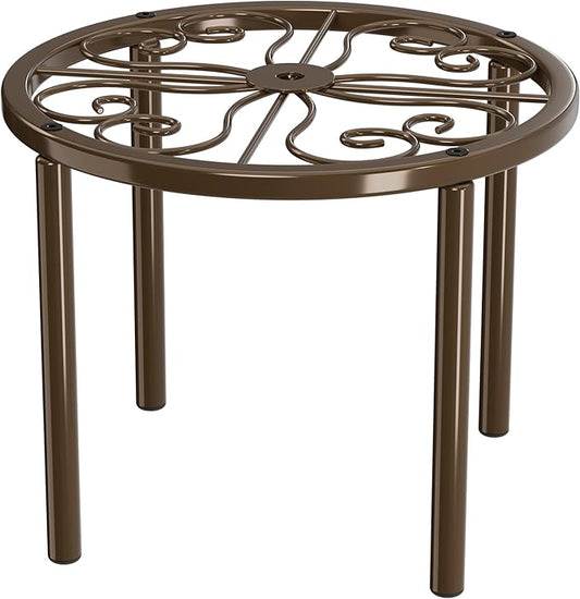 Plant Stand Plant Holder - 7.9 x 7.9 x 5.9 inches Flower Stand for Garden Courtyard, Heavy Duty Plant Rack for Multiple Plant Indoor or Outdoor.Brown
