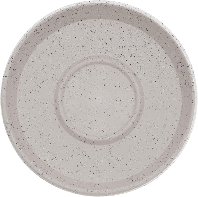 Bloem Terra Resin Saucer Tray: 9.25" Bottom Width - Vanilla Bean - Matte, Durable, Ribbed Bottom, Indoor and Outdoor, Fits 12" Terra Pots