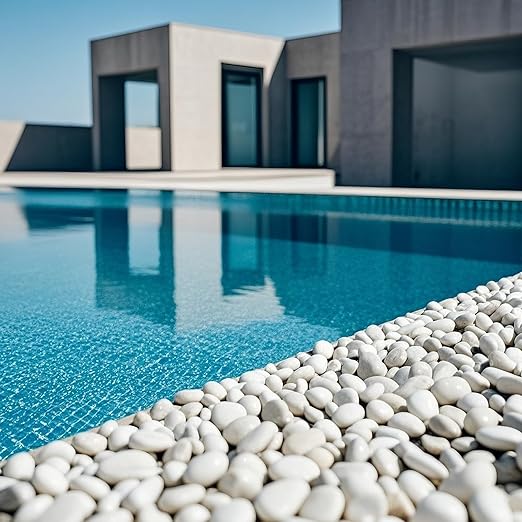 Large River Rocks for Landscaping, 40lbs Aquarium Rocks, 3-4 Inch White Pebbles for Indoor Plants, Natural Stones for Garden Paving Plant Rocks Crafting Walkways