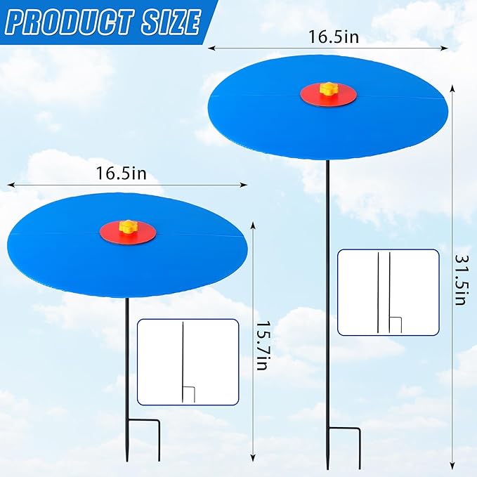 3 Pack 16.5 Inch Plant Shades Umbrellas for Outdoor Plants Garden Plant Shade Cover Sunblock Umbrellas for Potted Plants Garden Beds Protection