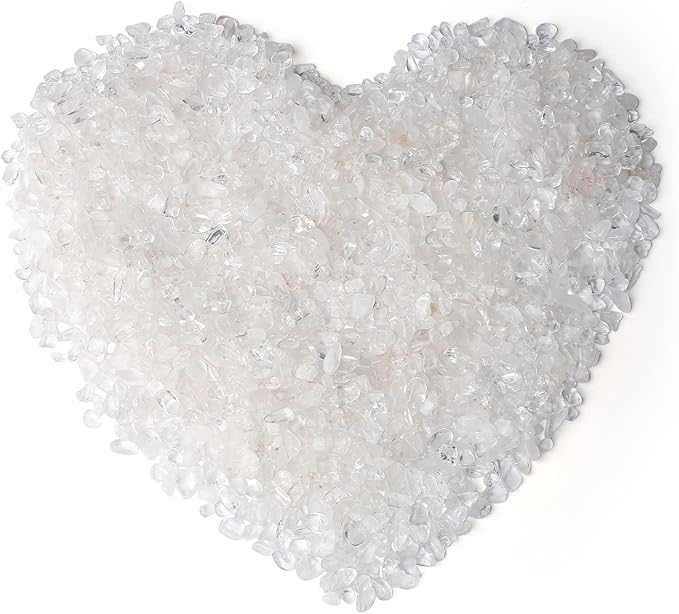 LAIDANLA Clear Quartz Crushed Stone Crystal Chips Bulk Natural Gemstones Healing Reiki Crystals Mini Quartz Vase Filler Aquarium Gravel 0.55lb