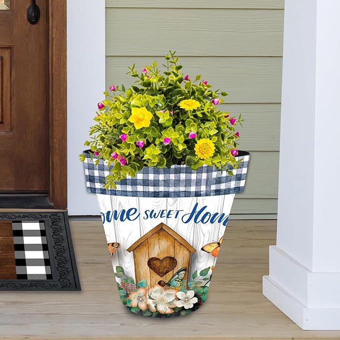 Briarwood Lane Spring Planter 14" x 15" x 15" Country Home Sweet Home Large for Spring Planter