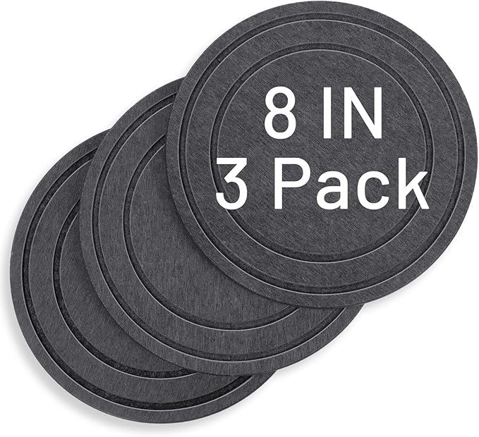 MUDEELA Diatomaceous Earth Plant Saucers for Indoor & Outdoor, 3 Pack of 8 Inches Round Plant Tray Plant Dish Pant Plate to Catch Water for Flower and Plant Pot, Instant Drying Stone Drainage Tray