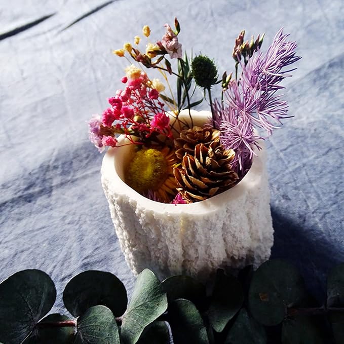 Tree Stump Silicone Mold Concrete Succulent Planter Epoxy Resin Clay Cement Mould Candle Pen Holder Storage Box