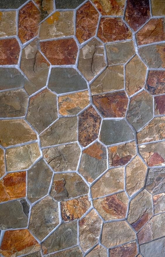 Rustic Distressed Grey Brown Rock Stones Texture 5x8 Outdoor Area Rug for Garden Backyard Balcony Patio Camping Deck Pool Floor Mats Non Slip Washable Waterproof Thin Indoor Outside Carpets