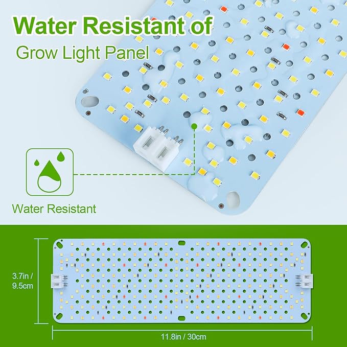 3Pack Panel Grow Lights for Indoor Plants, Seed Starting, Vegetables, Pot Plants, Bonsai with Timer, Ultra-Thin Under Cabinet & Shelf Full Spectrum LED Plant Growing Lamps, Multi-Panels Free Connect