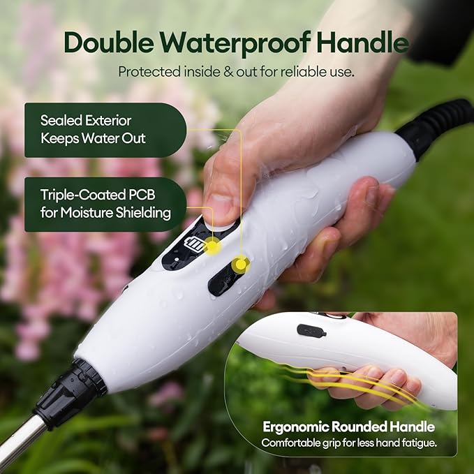 2 Gallon Electric Sprayer, Battery Powered Spray Bottle, Automatic Water Pump Plant Mister, Weed Yard Sprayer with 3 Nozzles, Ergonomic Handle, 3 Hours Long Battery Life