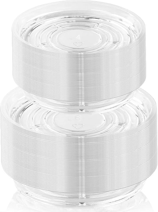 100 Pack Clear Plant Saucers for Indoors (4 6 Inch) Flower Pot Saucers for Potted Plants Plate Set Plant Trays for Indoors No Holes Plants Saucer Trays for Pots Drip Tray Plastic Tray for Succulent
