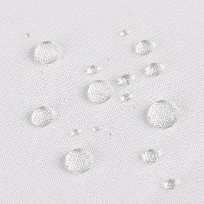 Outdoor Tablecloth Wrinkle-Free Stain Resistant Waterproof Polyester Fabric Table Cover with Zipper Umbrella Hole for Picnic/Party/Dinner/Patio Garden(60inch Round,Zippered,White)