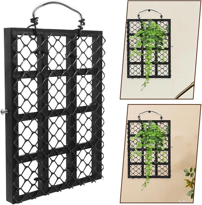 VANZACK Wall Mounted Fern Planting Board Rustic Indoor Hanging Planter for Vertical Garden Home Wall Decor Outdoor Plant Holder