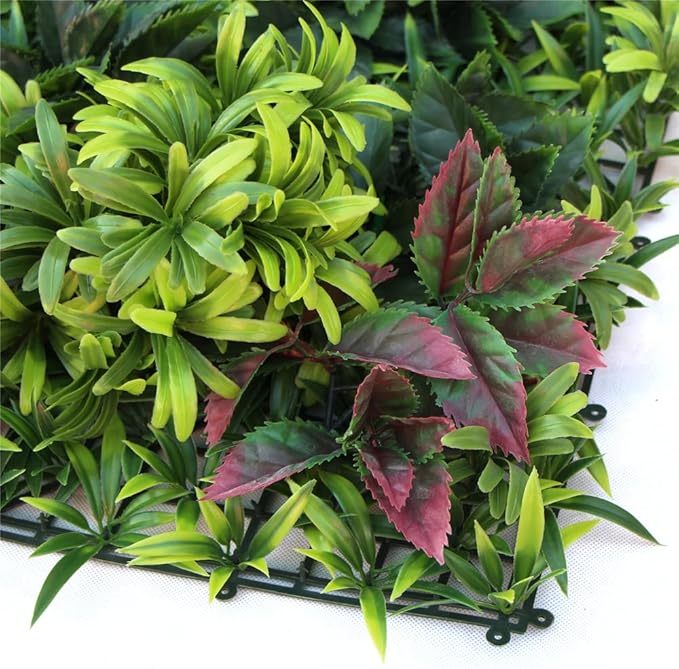 ULAND 40"x40" Artificial Greenery Hedegs Wall, Vertical & Wall Planters Faux Ivy Leaves Backdrop, Verticial Garden Privacy Fence Screen,