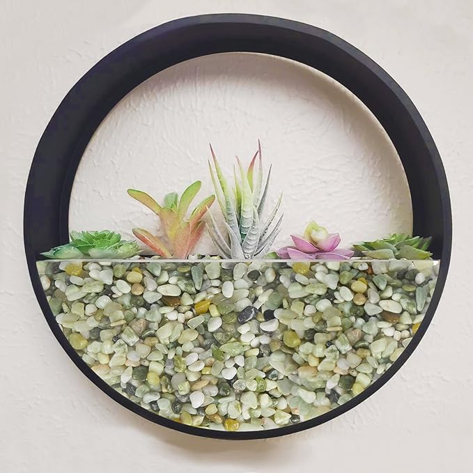GASPRO 5 Pound Pebbles for Indoor Plants, 3/8 Inch Decorative Pebbles for Succulents, Bamboo, Vase, Highly Polished and Smooth Surface, Jade