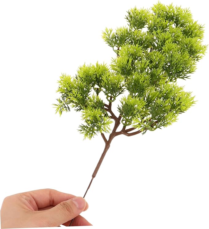 Ciieeo 4pcs Faux Pine Branches for Home Office Decor Artificial Greenery Picks for DIY Floral Arrangements Holiday Planter Decorations and Seasonal Displays