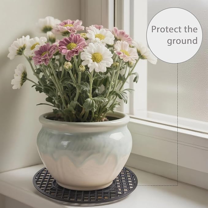 6 PCS 12" Plant Pot Risers for Indoor Outdoor Use Heavy Duty Plant Stands for Patio, Deck & Garden, Pot Elevators for Better Drainage, Surface Savers & Floor Protectors for Potted Plant