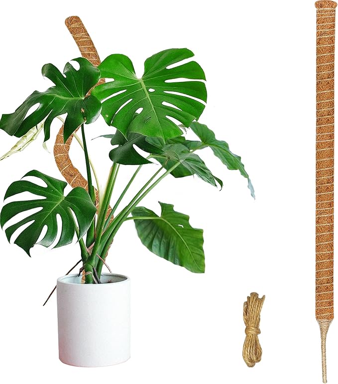 Moss Pole, 63-Inch Moss Poles for Plants Monstera,Bendable Plant Support Stakes for Climbing Plants Indoor, Garden Trellis Plant Stick for Potted Plants, Pothos Philodendron