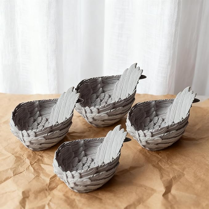 Wing Shape Storage Container Silicone Mold, 3D Feather Candle Vessels Jewelry Holder Resin Concrete Molds, Creative Trinket Jar Display Planter Pot Molds for Epoxy Casting Art Craft Decor