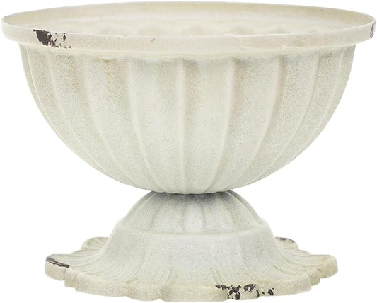 Kichvoe Retro Metal Flower Vase 4.4X4.4X3.14 Inch Small Iron Planter for Wedding Centerpiece Home Office Tabletop Decoration Rustic Style