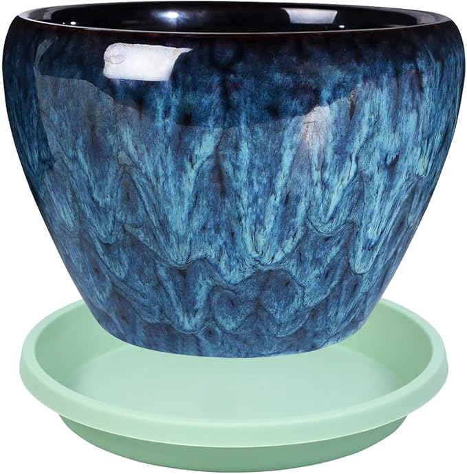 Plant Saucer Round 12 Inch Extra Large Pack of 2 Plant Saucers Heavy Duty Plastic Drip Trays for Large Pots