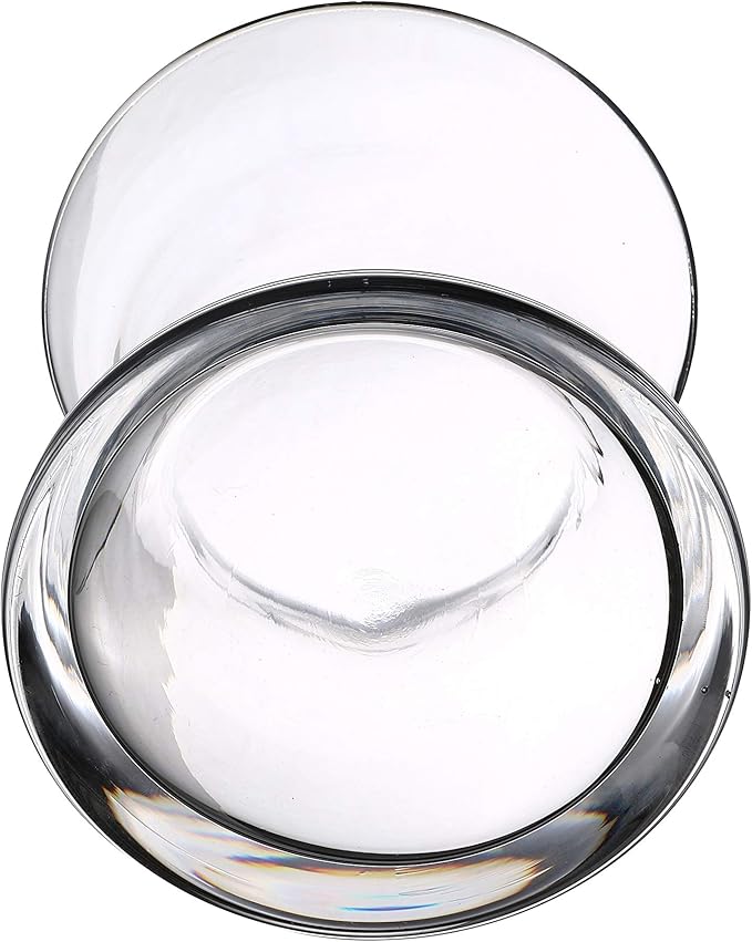 WGV Unique Bouquet Vase, 5.5" W, 5" H, Clear Short Hurricane Concaved Gathering Glass Floral Candle Holder, Home Wedding Event Decor, 1 Piece (VHV0505)