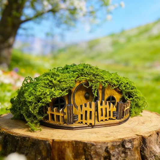 Mosswood Mini Treehouse for Indoor Plants – Woodland-Inspired Mini House for Plant Pots, Terrariums & Fairy Gardens, Dwarf Tree - Plant Mini Treehouse