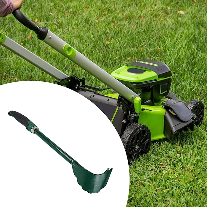 Mower Cutter Cleaning Tool, Mower Deck Cleaner,Mower Deck Scraper, Mower Accessories with Long Rubber Handle for Lawnmower Maintenance, Easy Storage Design